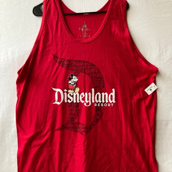 Disneyland Resort Disney Parks Muscle Tank Top Size 2XL Mens Womens Red Mickey - Picture 1 of 12